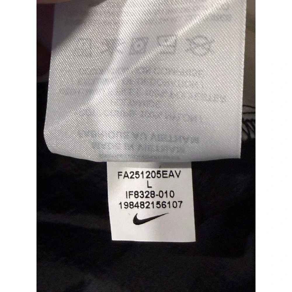 Nike Tech Oversized Woven Shirt IF8328-010 Mens Large Black White Jacket NWT